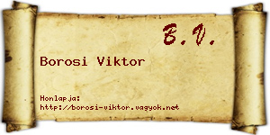 Borosi Viktor névjegykártya